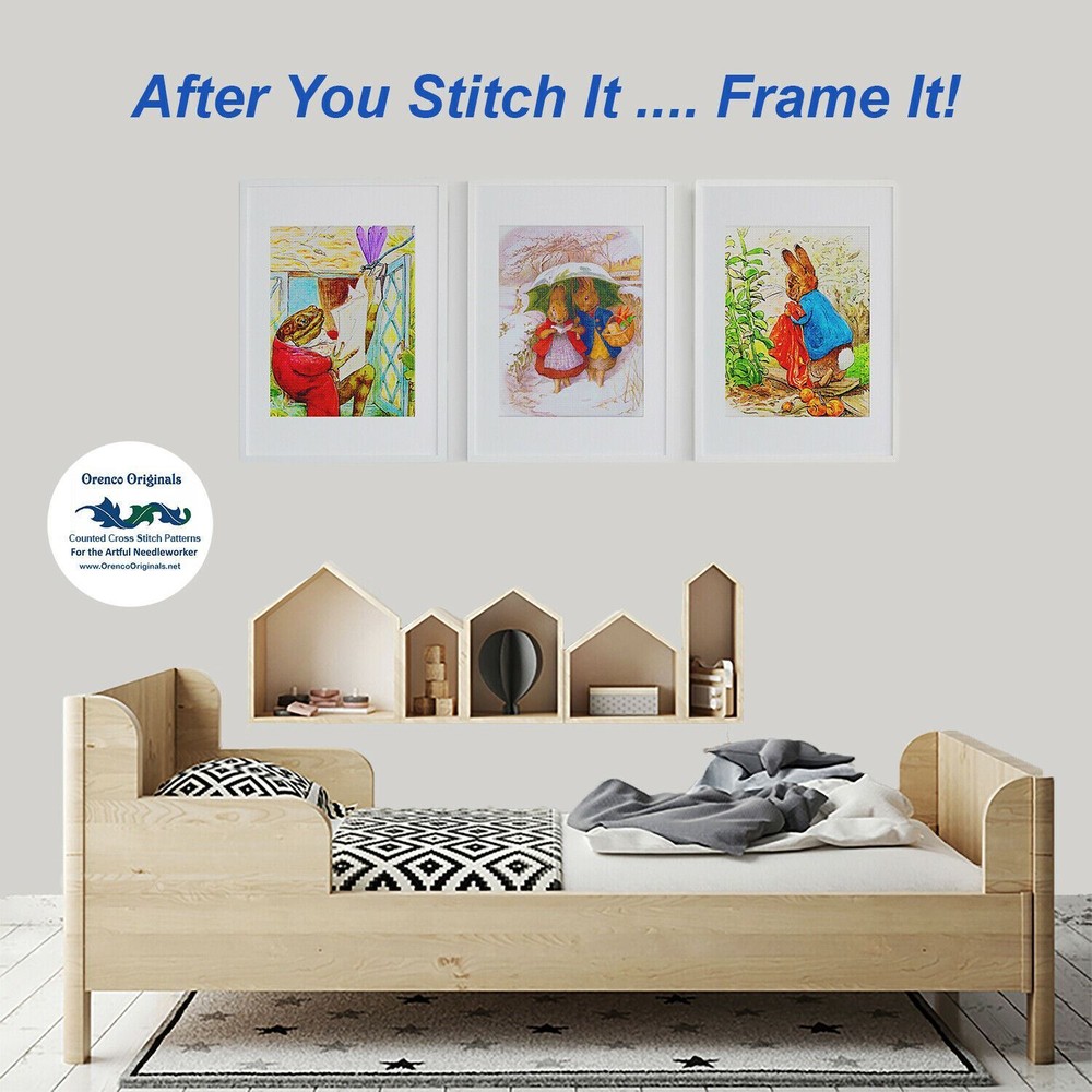 Mouse Hunca Munca Peter Rabbit Beatrix Potter Counted Cross Stitch Pattern