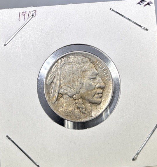 1913 Type 1 Buffalo Nickel Extremely Fine.