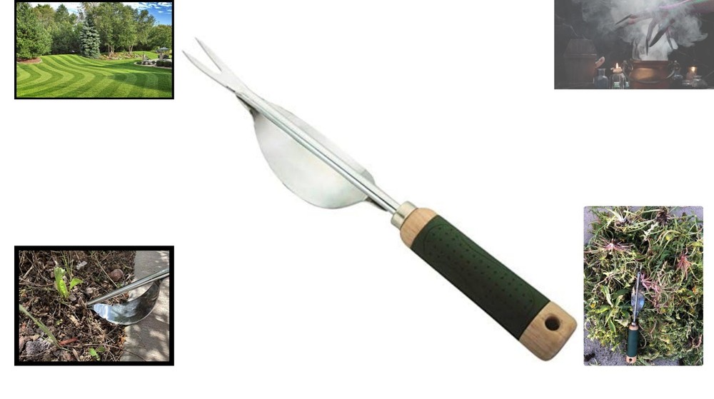 Ultimate Weeding Tool with Leverage Metal Base & Deep V Nose for Roots