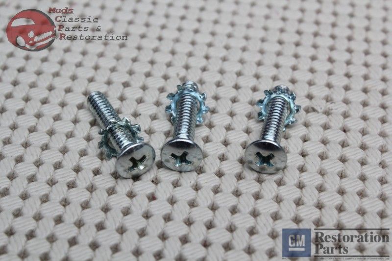Single Speed Windshield Wiper Motor Grommet Firewall Mounting Screw Set GM Chevy