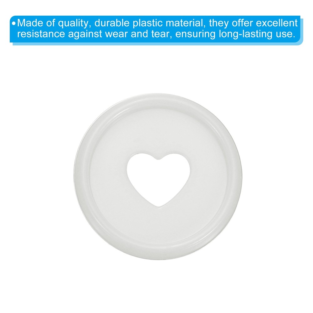 24mm Plastic Book Binding Discs, 11 Pack Expansion Discs Heart, White