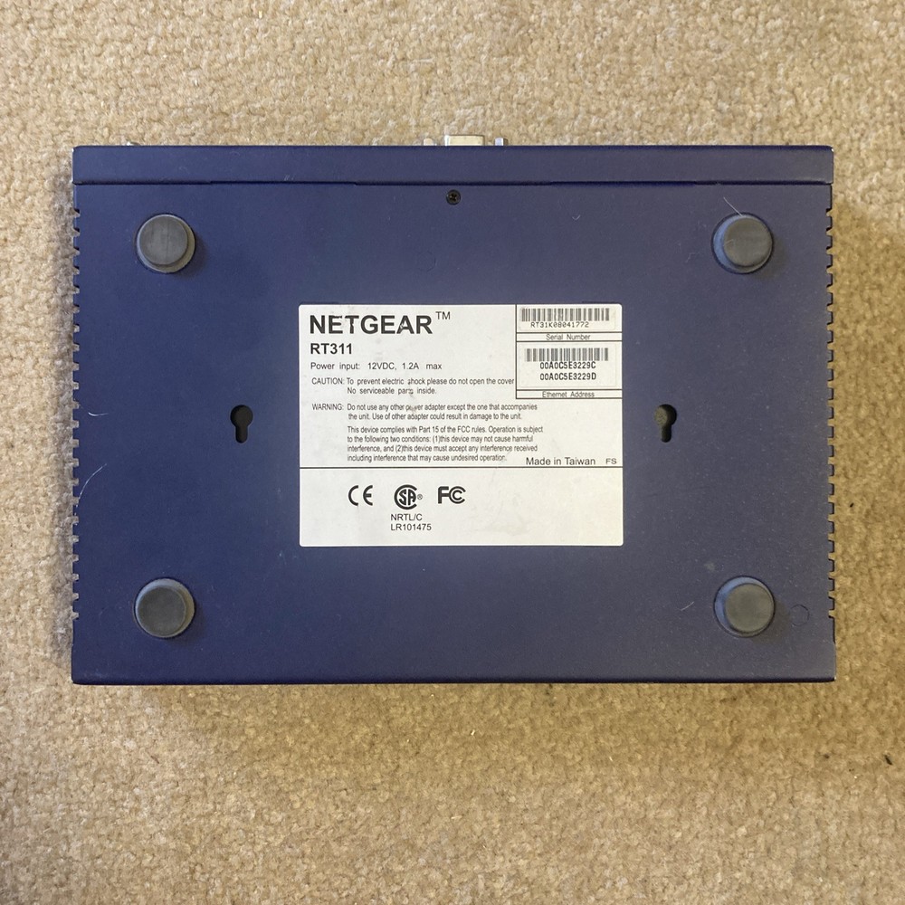 Netgear Gateway Router Model RT311