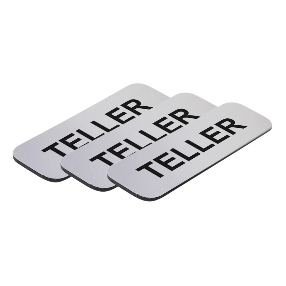Teller 1 x 3" Name Tag, (3 Pack)