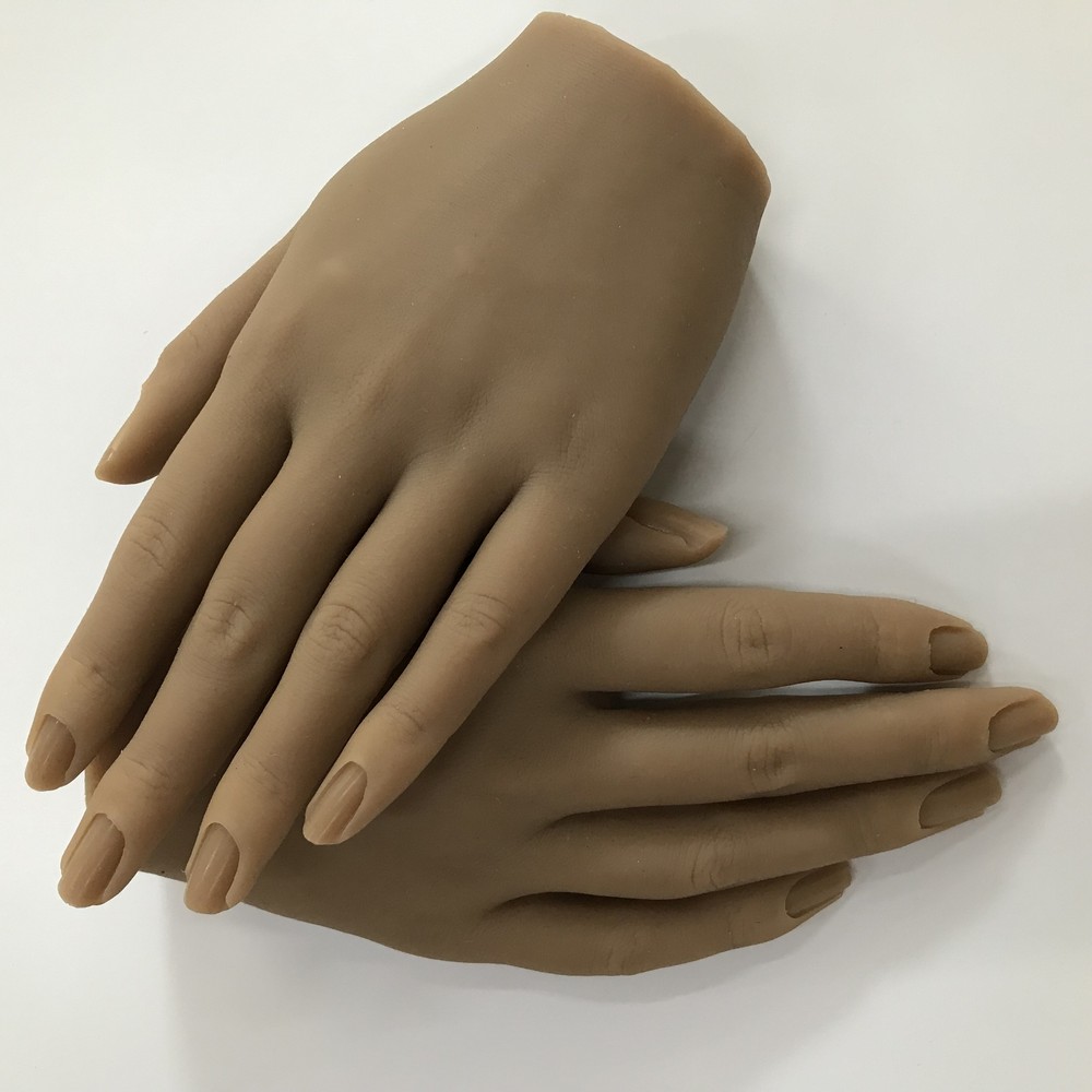 Female Silicone Hands Nail Practice Mannequin Model Display Inserted
