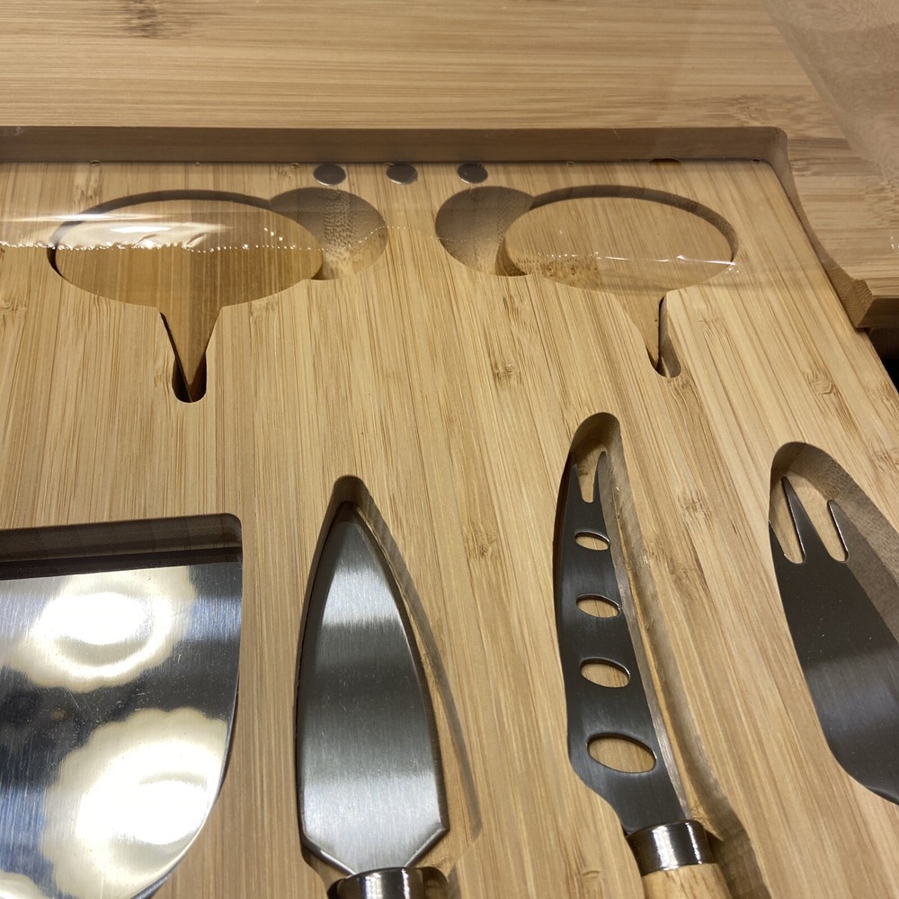 ECOEXL Cheese Board Charcuterie Board Set - Bamboo Serving Platter & Cutting ...