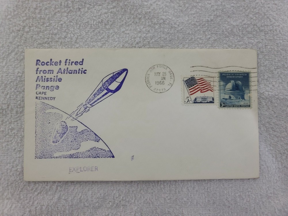 Rocket fired from Atlantic Missile Range Explorer 32 05/25/1966 | Space Cover