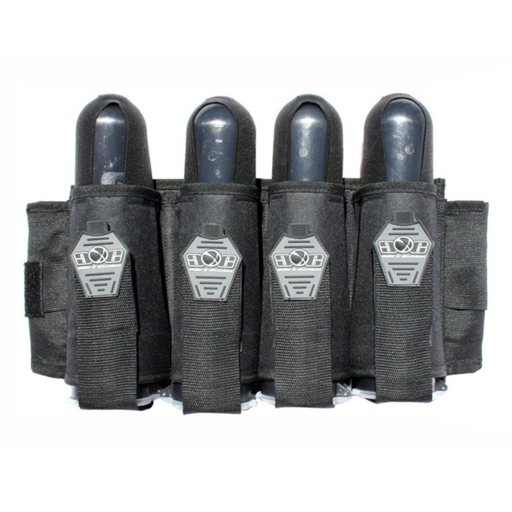 GXG Paintball Vertical Harness - 4 Pod Pack - Black