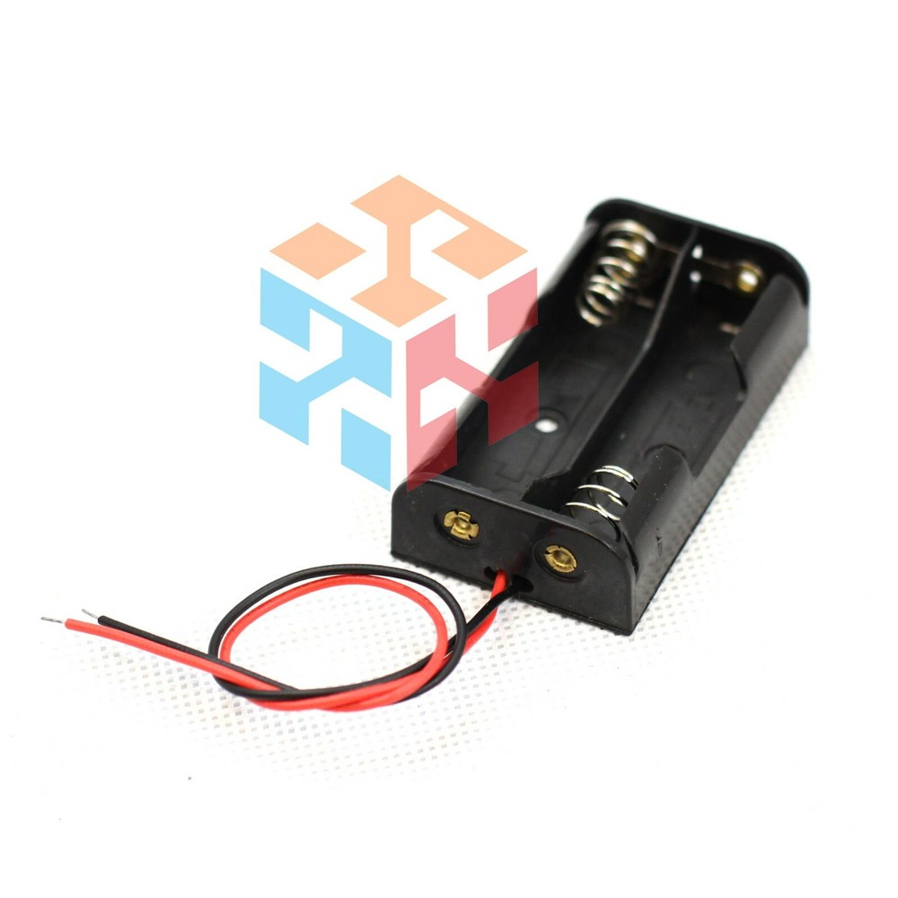 2X AA DIY Battery Holder Case Box Base 3V Volt PCB Mount With Bare Wire Ends