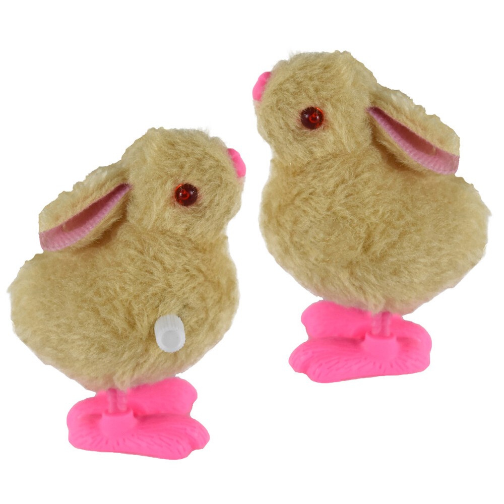 Wind Up Hopping Bunny Easter Egg Bunny 2 Pack (Yellow)