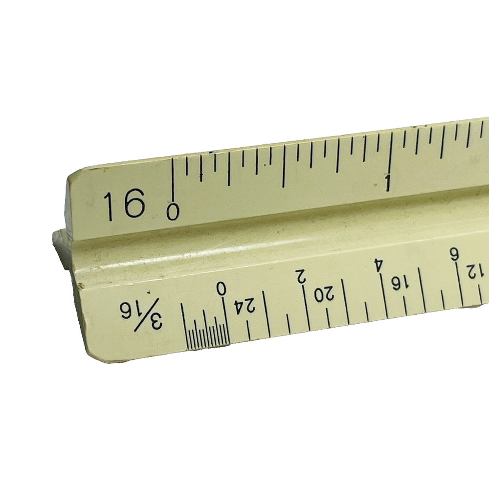 Triangular Architect Drafting Service Ruler #1201 Made In Japan Vintage