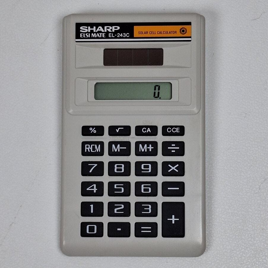 Sharp ELSI MATE EL-243C Solar Calculator