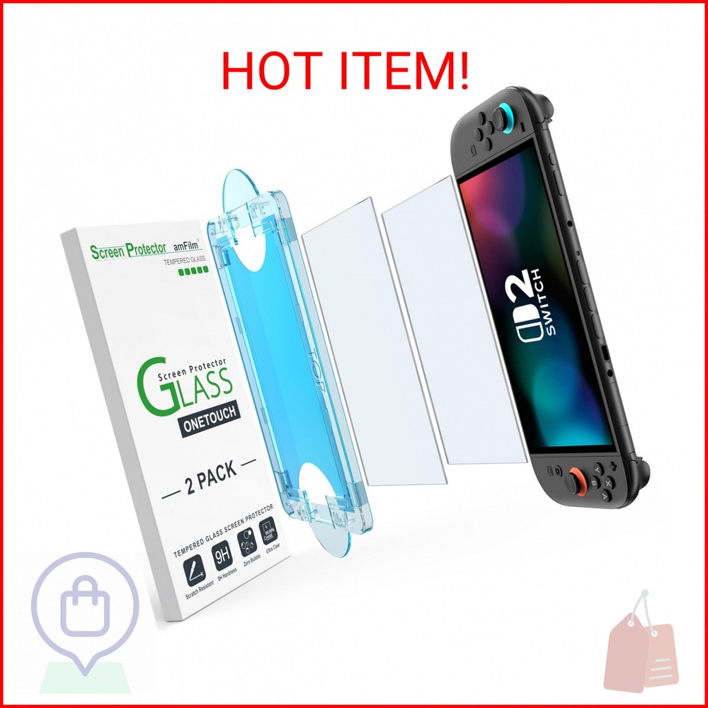amFilm Auto-Alignment OneTouch for Nintendo Switch 2 Screen Protector [7.9"] 202
