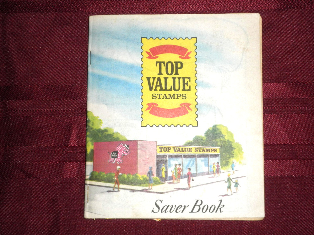TOP VALUE STAMPS SAVER BOOK (almost full)