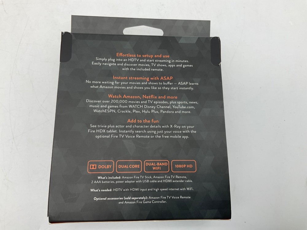 AMAZON FIRE TV STICK 1st Generation Media Streamer Complete