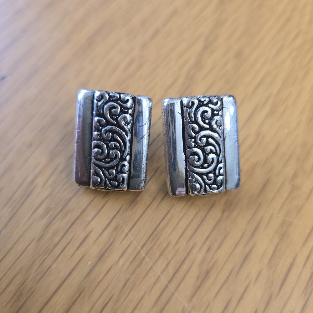 Native American Tribal Earrings Geometric Rectangle