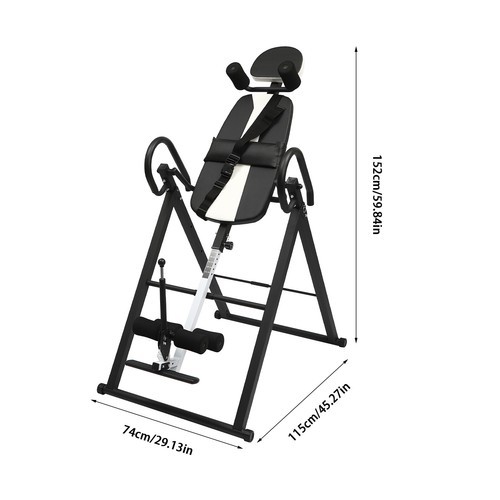 Foldable Inversion Table Teeter Advanced Back Pain Ankle Relief Gravity Fitness