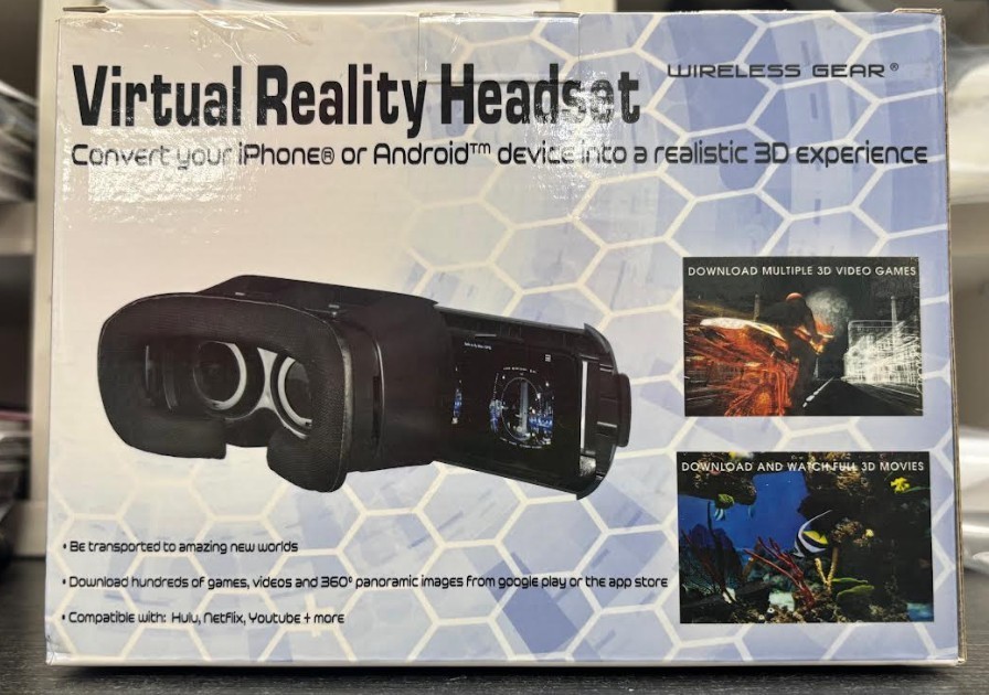 NEW in Box Wireless Gear Plastic Virtual Reality Headset - White