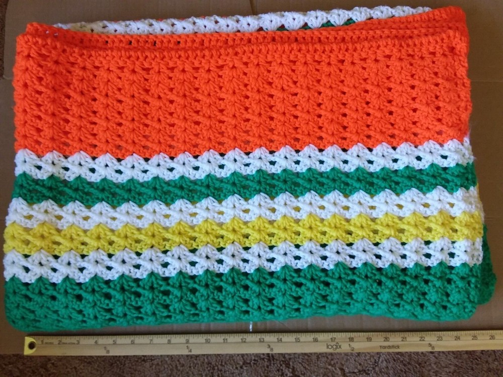 Crocheted Afghan, 60" x 80" - Used