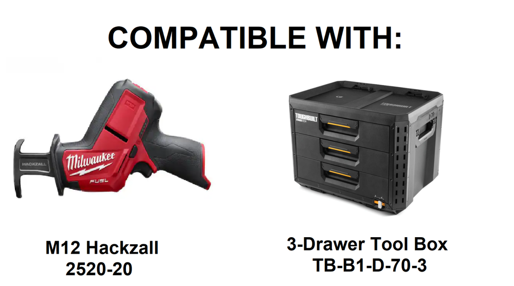 Milwaukee M12 Hackzal Insert for Toughbuilt Stacktech Drawer (Insert Only)