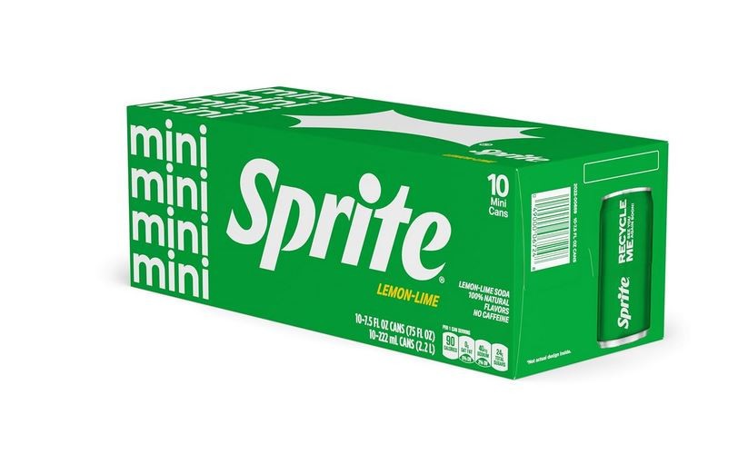 Sprite Lemon Lime Soda Soft Drinks, 7.5 fl oz, 10 Pack,Cans
