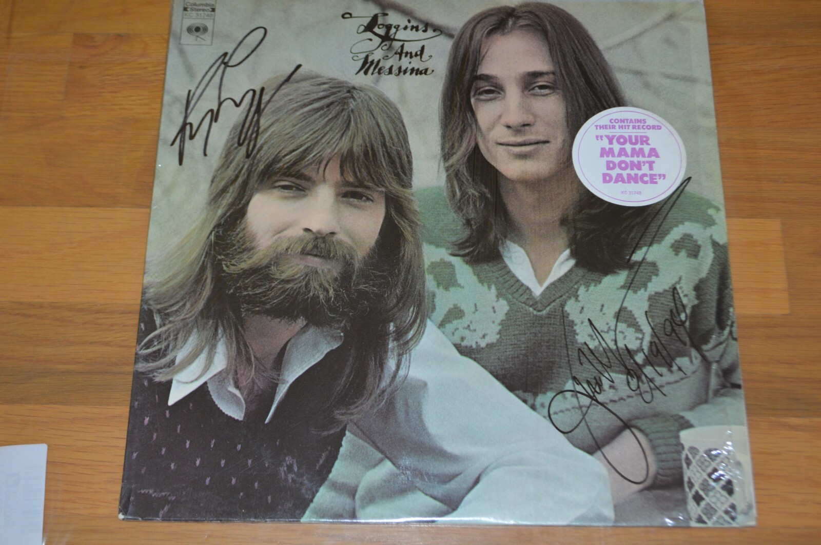 Kenny Loggins / Jim Messina Signed "Self Titled" Original LP Cover Beckett COA