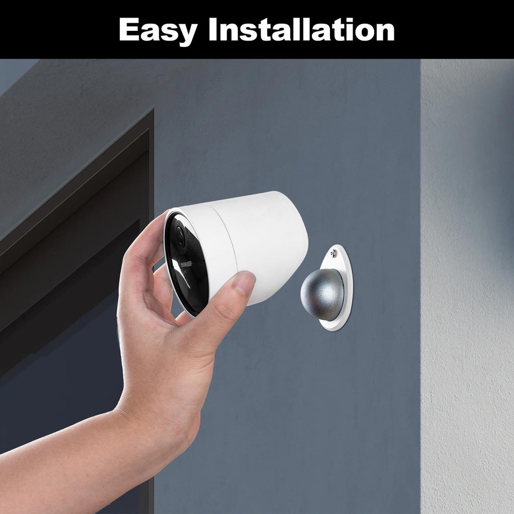 2 Pack Metal Wall Mount Compatible with Simplisafe Wireless Outdoor Security Ca