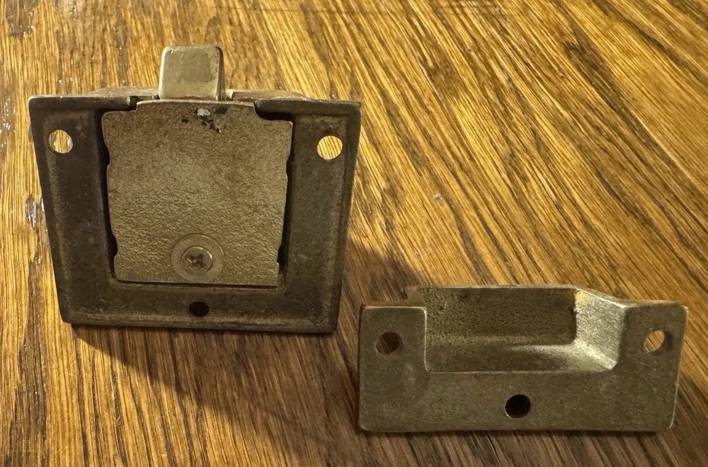 Vintage Solid Brass Cabinet Bolt Latch – Decorative Surface Mount Hardware