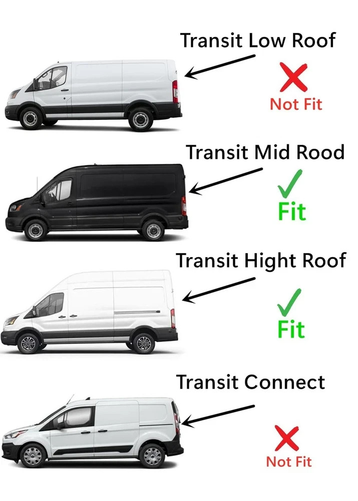 Back Window Back Glass Passenger Right Side Compatible with Ford Transit 100....