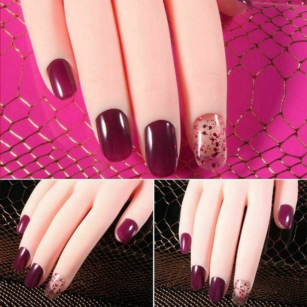 Pro Practice Nail Art Hand Soft Training Display Model Hands Flexible Silicone