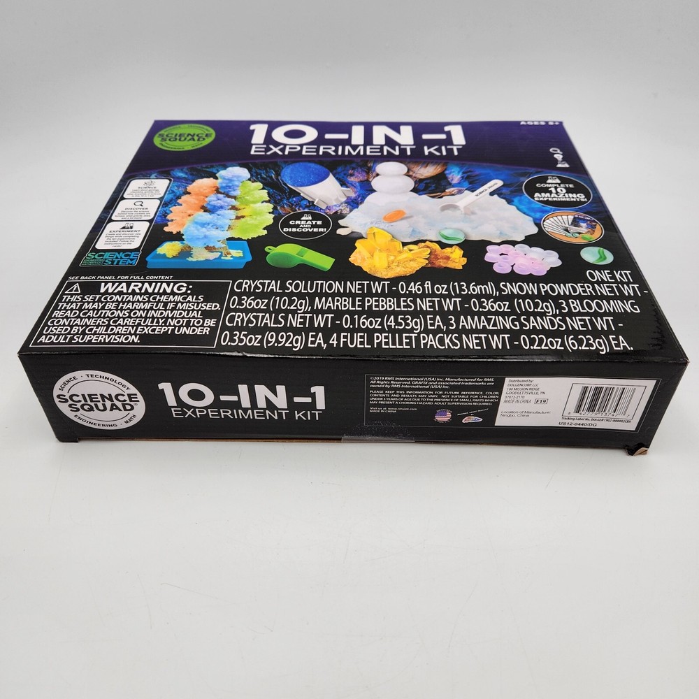 Science Squad 10 In 1 Experiment Kit Create And Discover Fun Science New