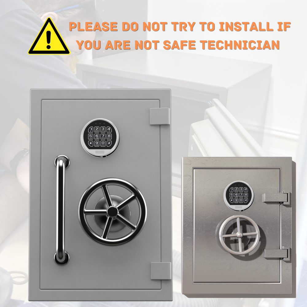 Safe Lock Replacement Swing Bolt Chrome Finish Digital Keypad 2 User Code Lock