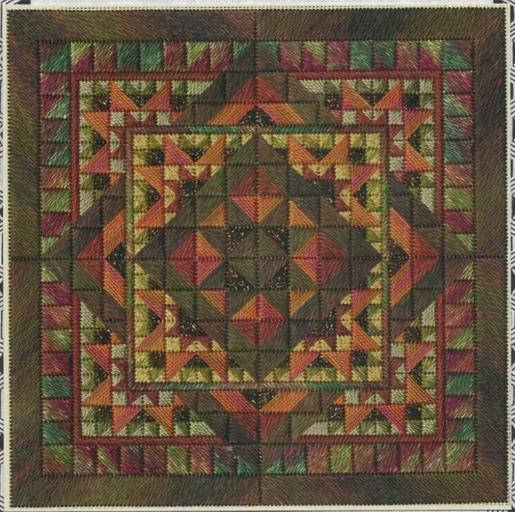 CATCH A "FALL"ING STAR--Nancy's Needle--Regional Quilt--Counted Canvas Pattern