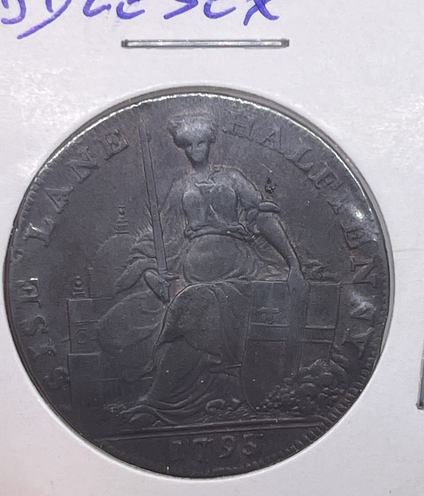 1795 Middlesex Sise Lane Halfpenny Token