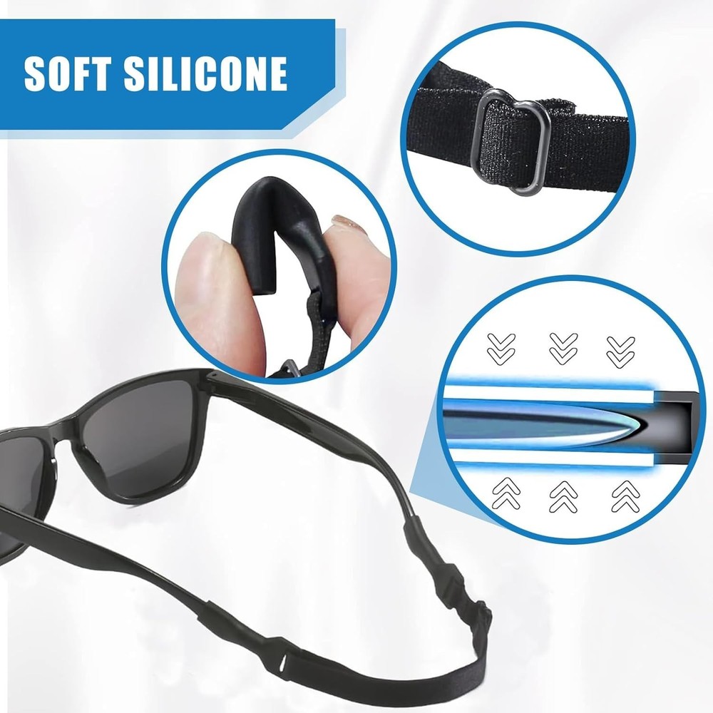 Adjustable Glasses Strap Eyeglasses Strap 4 Pack Sunglasses Strap No Tail Eye Gl