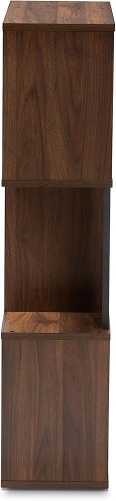 Vivace Display Bookcase, Walnut Brown/Dark Grey