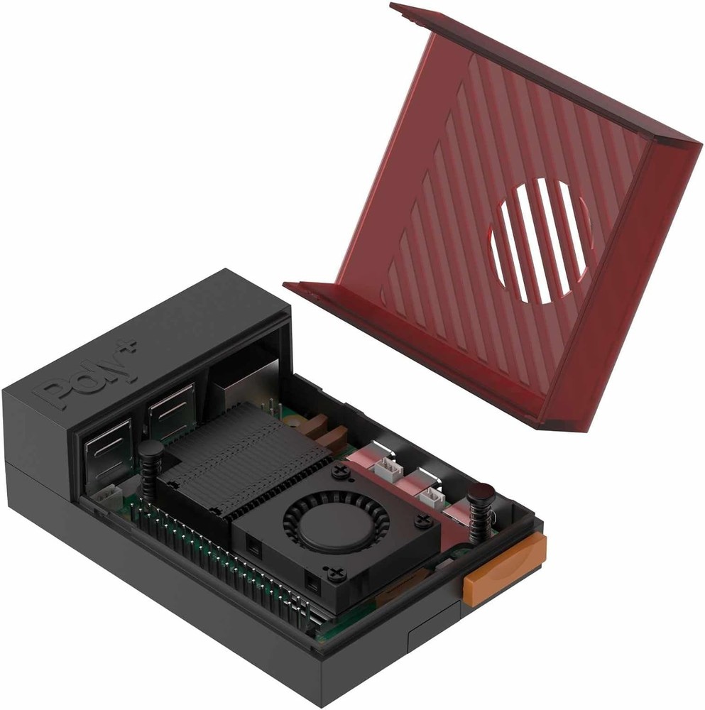 Argon Poly+5 Raspberry Pi 5 Case with Active Cooler | Pi 5 case, Pi 5 Active Coo