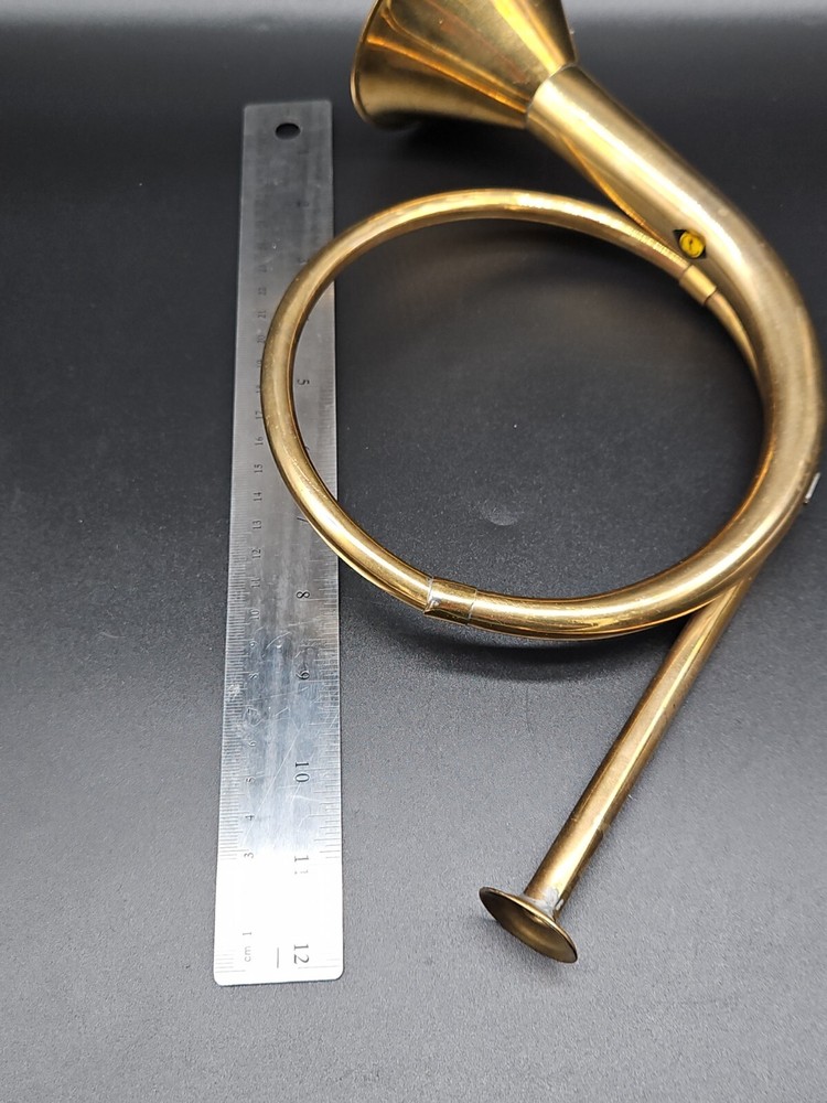 Vintage Decorative Solid Brass Horn India 13"
