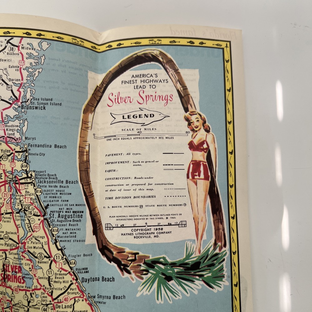 Silver Springs Florida brochure map 1957