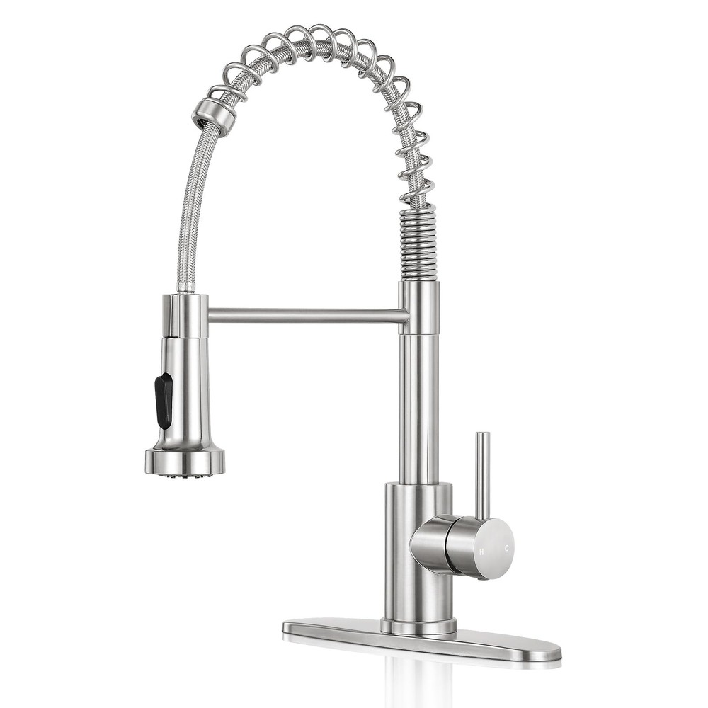 Kitchen Faucet with Pull Down Sprayer,Commercial Single Handle Stainless Stee...