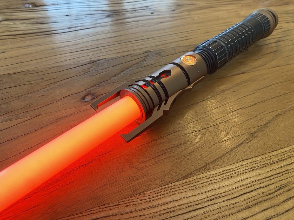 Sabertrio Daemos Custom Light Saber Installed Red Colored Ignition Button CFX
