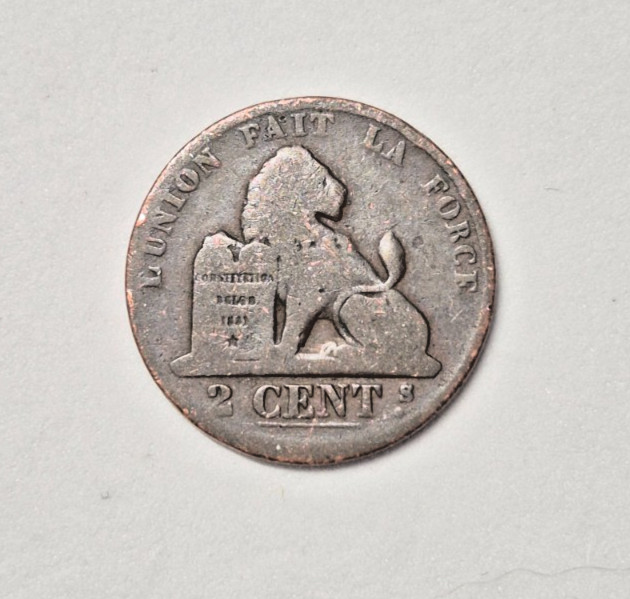 1865 - Belgium 2 Cent - #07
