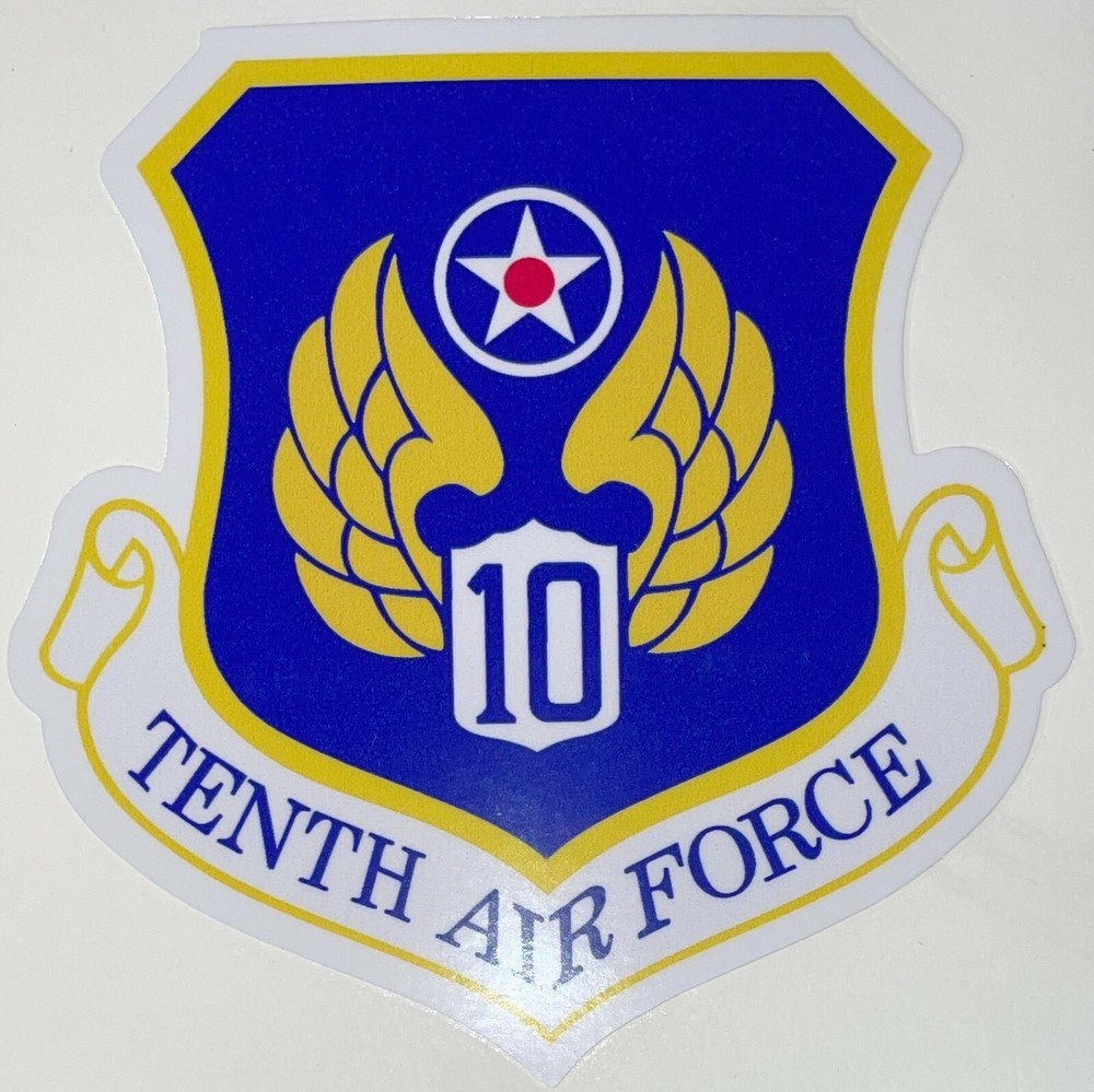 USAF Tenth Air Force Shield Sticker Waterproof D238