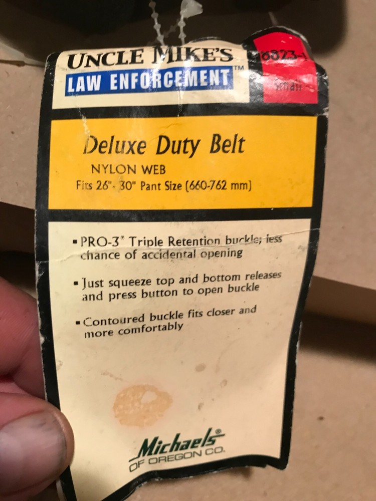 Uncle Mike's 2" Deluxe Nylon Duty Belt Size Small