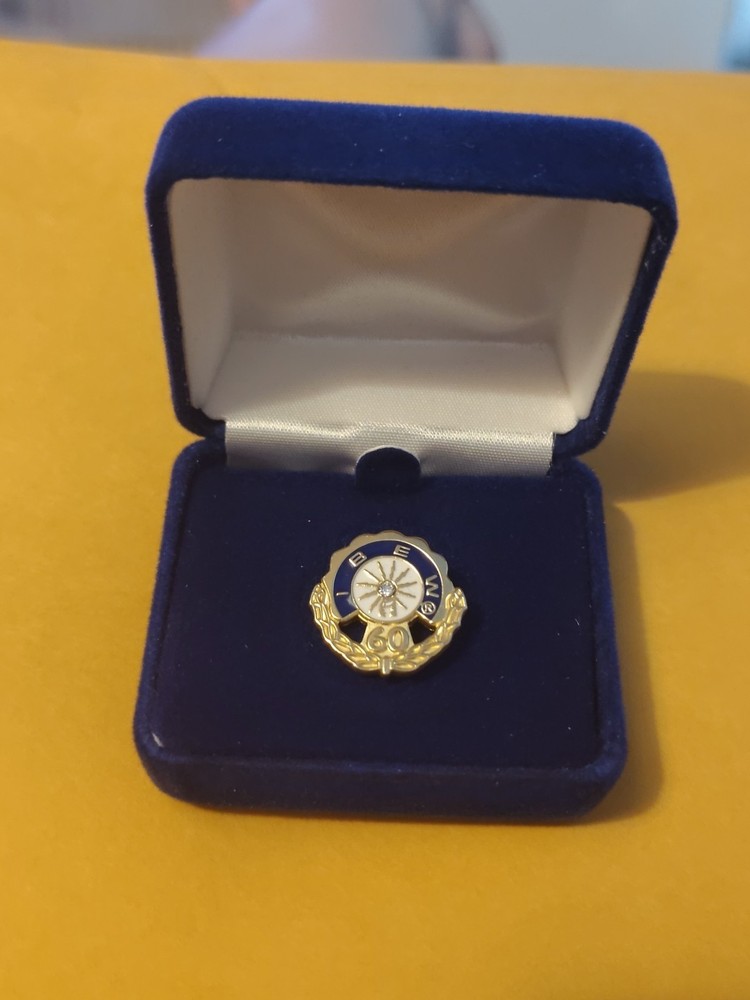 IBEW Electrical Workers 60 Year Service Pin With Original Box