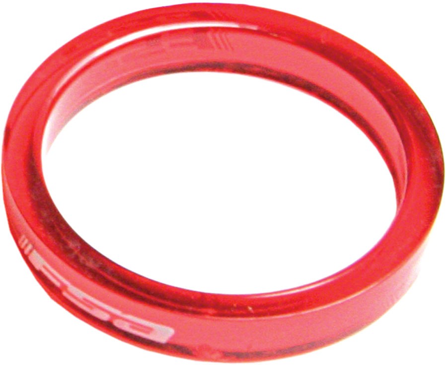 Full Speed Ahead Red Polycarbonate Headset Spacers 5mm 10-Pack | Lightweight
