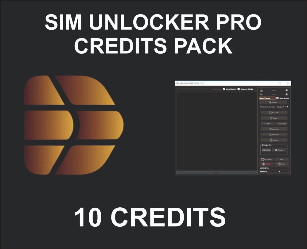 SIM Unlocker Pro Credits, 10 Credits Pack