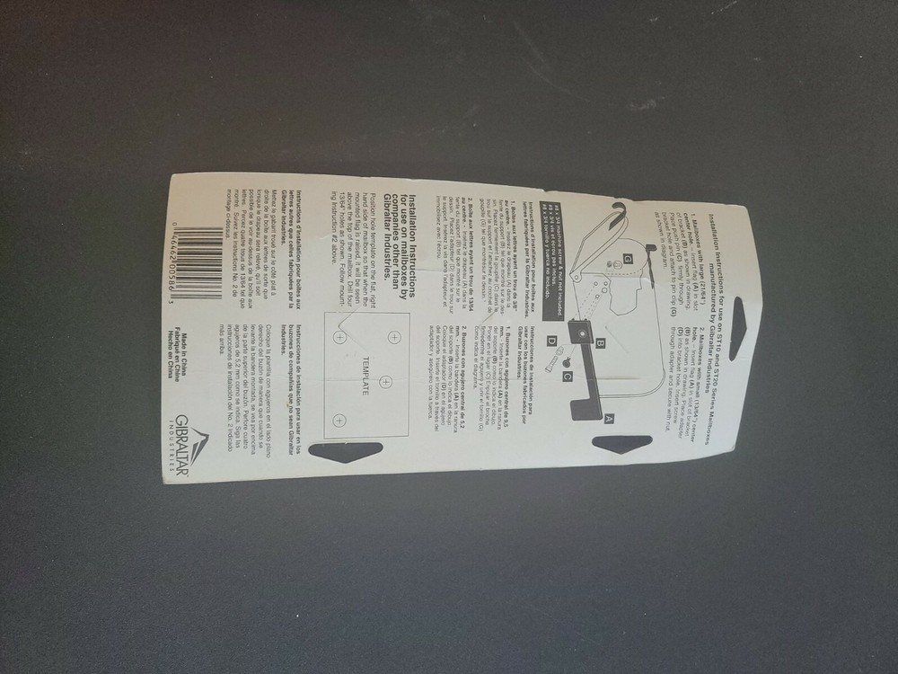 PostMaster Mailbox Replacement Flag Kit Rust Proof Plastic Red - Gibraltar