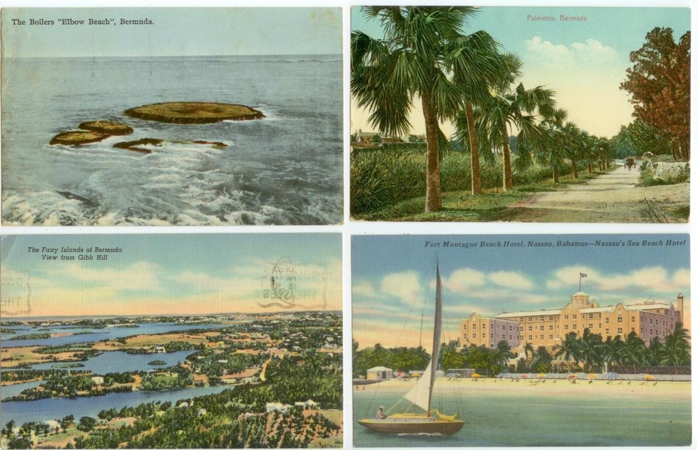 older Bermuda posted postcard group