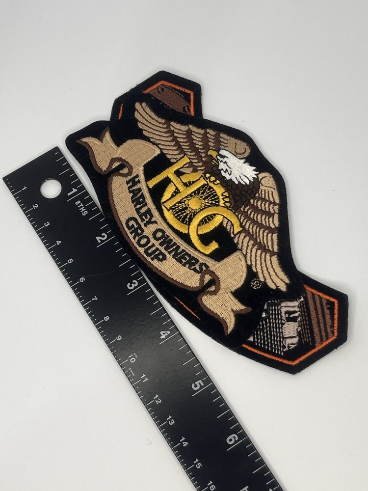 2 Vintage Harley Davidson Owner Group Patches Eagle Engine