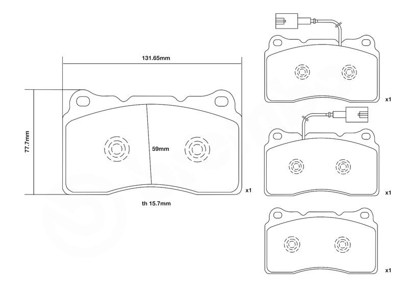 High Performance Brake Pad Set BREMBO 07.B314.80